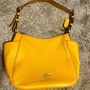 Yellow Coach Handbag, Like New Condition,